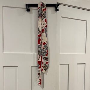 Vintage 90s Nicole Miller 100% Silk Tie, Card Deck Print